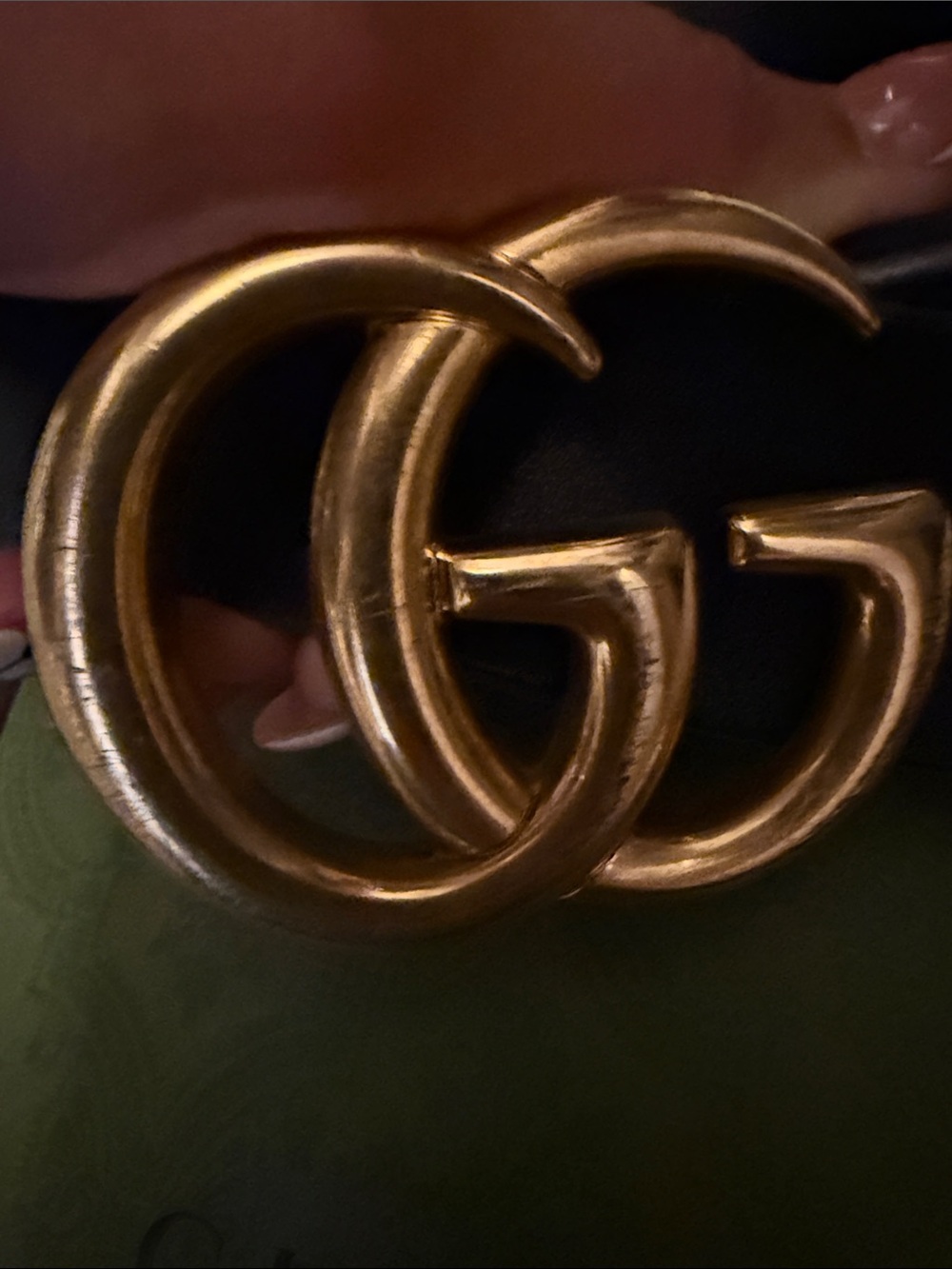 Gucci Black Leather Belt with Gold Double G Buckle - Picture 4 of 7
